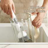Kitchen Cleaning Adjustable Handle Brush With Soap Dispenser Refillable