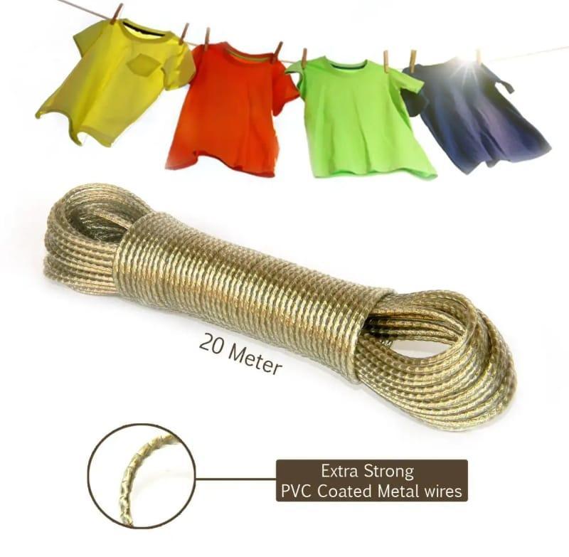 20M PVC Coated Metal Laundry Rope with Tensioner