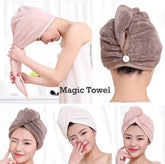Pack Of 2 Super Absorbent Quick Dry Hair Towel Microfiber Wrap Turban