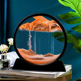 Sandscape Painting 3D Moving Sand Art Hourglass Sand Timer Mountain Lamp With Metal Stand Home Decoration