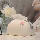 Decorative Shell Tissue Box Case