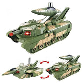 2‑in‑1 Military Aircraft & Tank Toy | Transformable Fighter Jet & Tank