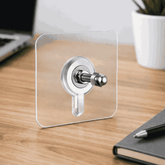 Pack of 10 Heavy-Duty Self-Adhesive Transparent Wall Hooks – Waterproof No-Drilling