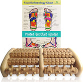 Wooden Foot Massager – Deep Tissue Reflexology Roller for Foot & Heel Relaxation