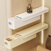 Wall Mounted Sock Storage Box with Drawer Compact Wardrobe Organizer