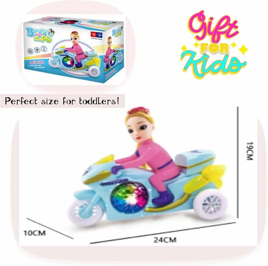 Princess Motorbike Toy With Lights Music And Dolls Pretend Playset Bump N Go Vehicle For Girls Kids Age 3 Plus