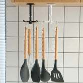 Kitchen Tools Spoon Holder Stand 360 Degrees Rotated Punch-Free Rack Wall Hanging