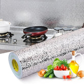 Self-Adhesive Kitchen Oil-Proof Sticker Roll | Waterproof Aluminium Foil Sheet