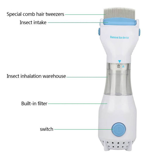 Electric V Comb Head Lice Removal Machine with Filter Anti Lice Treatment Device