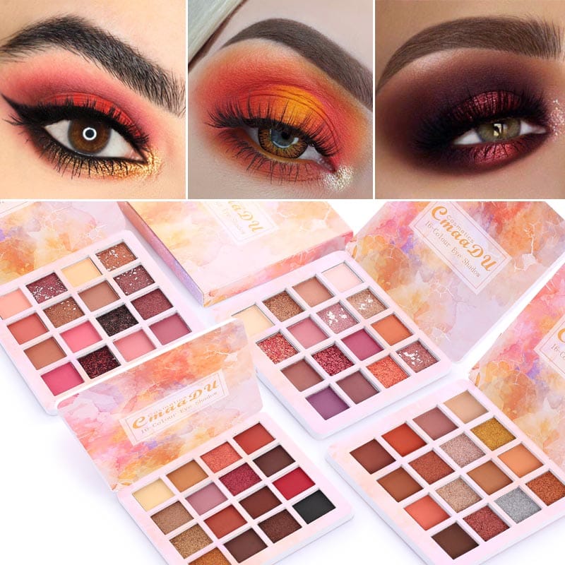 16 Color Eyeshadow Makeup Palette Matte & Shimmer Powder Eye Shadow Kit