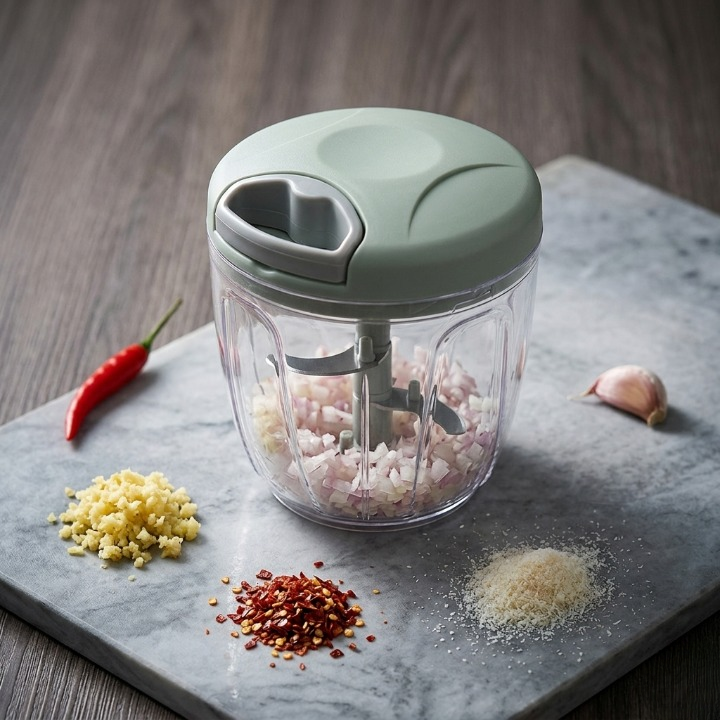 Manual Pull-String Household Vegetable Cutter & Meat Chopper