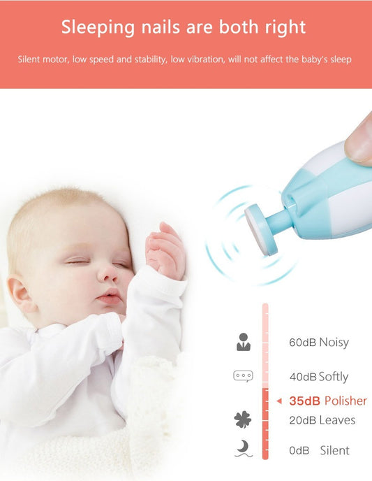 Premium 6-in-1 Electric Baby Nail Trimmer Set