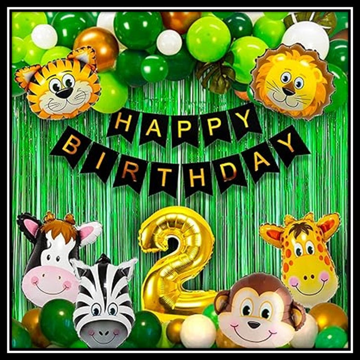 Jungle Theme Birthday Party Decoration Set 52 Pcs
