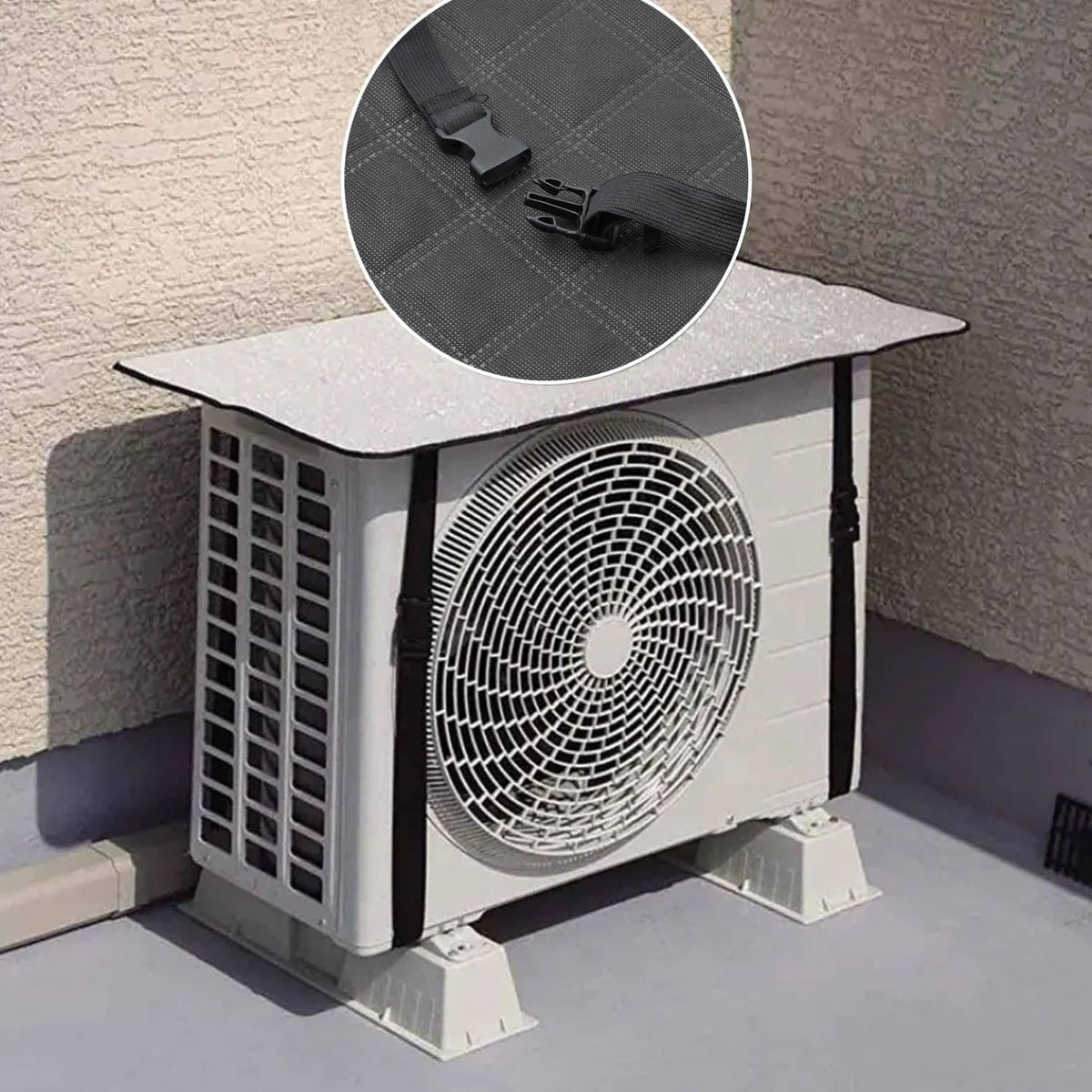 AC Outdoor Unit Sunshade Cover – Silver Foil