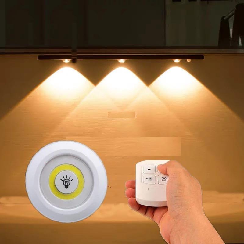 3 Pec Tap LED Light With Remote Control Cell Operated