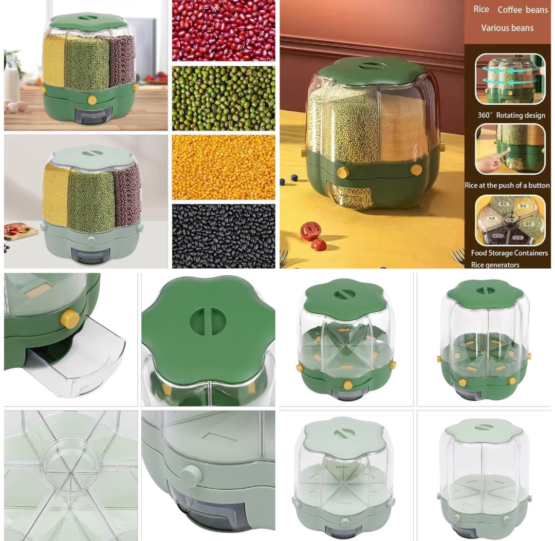 Food Storage Container Rotatable