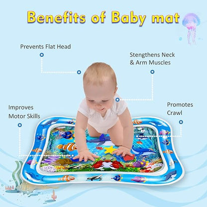 Inflatable Leakproof Tummy Time Water Mat for Kids – Safe & Fun Baby Play Mat