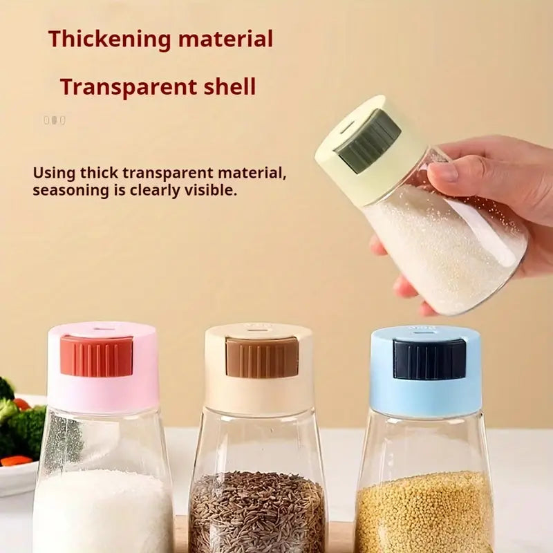 Sealed Seasoning quantitative Bottle salt pepper condiment Dispenser Glass Spice Jar 1pcs