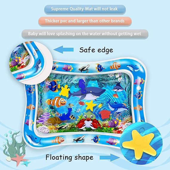 Inflatable Leakproof Tummy Time Water Mat for Kids – Safe & Fun Baby Play Mat
