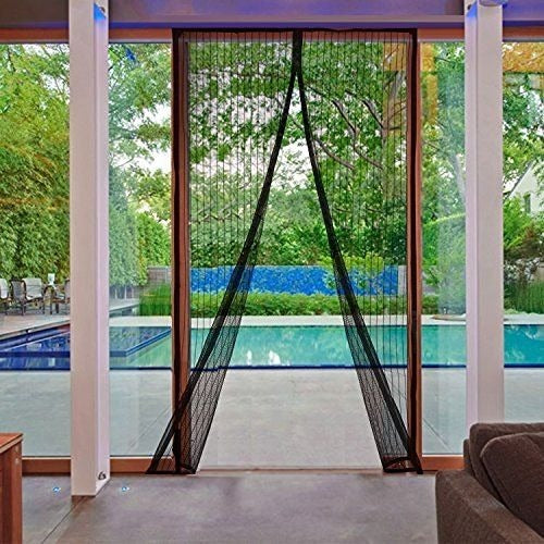 Premium Quality Mosquito Magic Mesh Set With 20 Wood Tacks 12 Hocks And 2 Mesh Panels 83x19.5 Inches