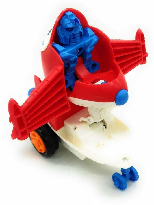 Transforming Aeroplane Friction Toy For Kids With Quick Character Change High Quality Abs Material And Fun Play