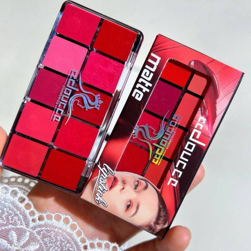 10 In 1 Lipstick Blush Palette - Multi Functional High Pigmented Creamy Material