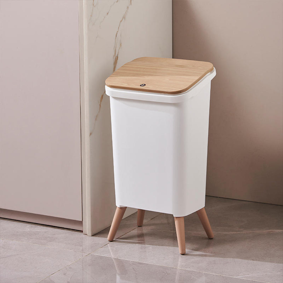 Royal Wooden Trash Bin with Lid