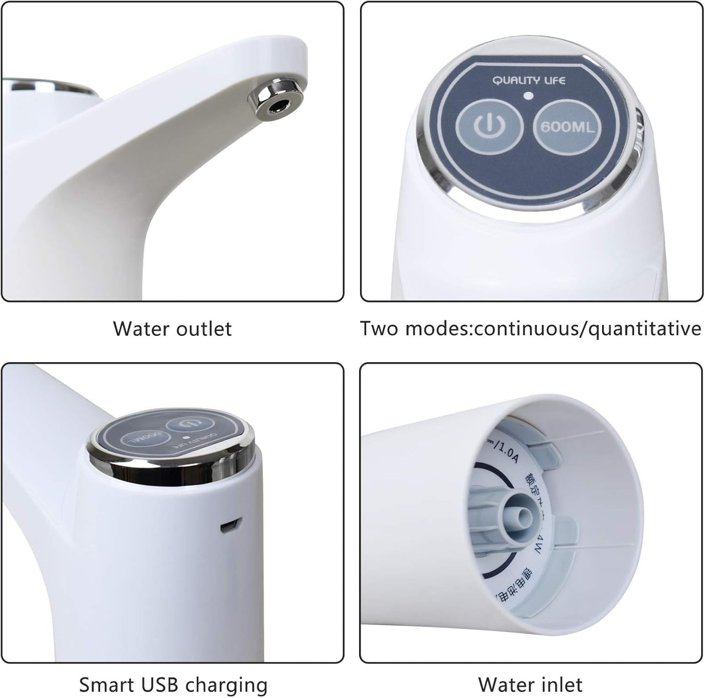 Touch Intelligent Electric Water Pump – Rechargeable Automatic Dispenser For Bottled Water With One -Touch Operation