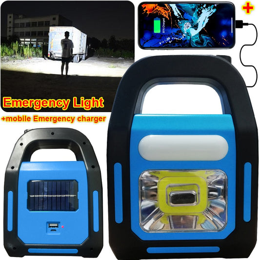 Hurry Bolt Emergency Rechargeable LED Light With Solar Panel USB Charging Built In Battery Trend Product