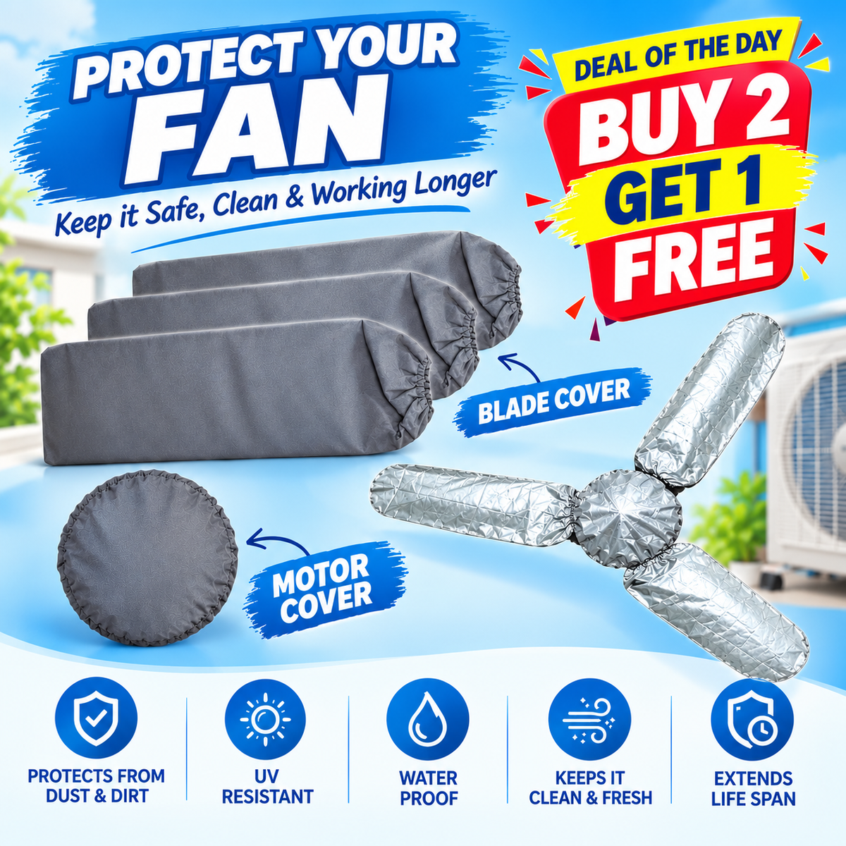 Ceiling Fan Blade & Motor Cover Set